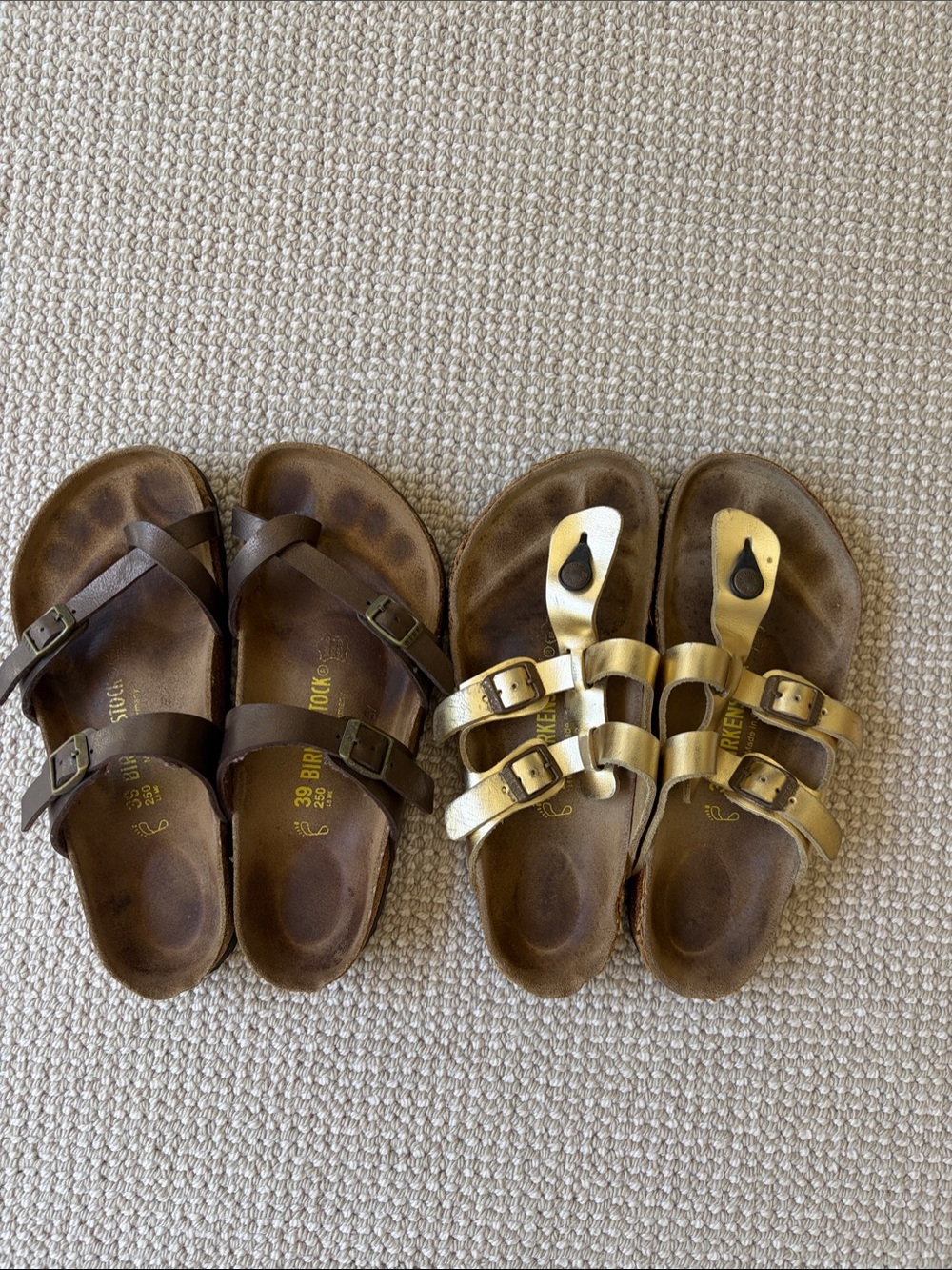 Two Pairs Birkenstocks 8.5
